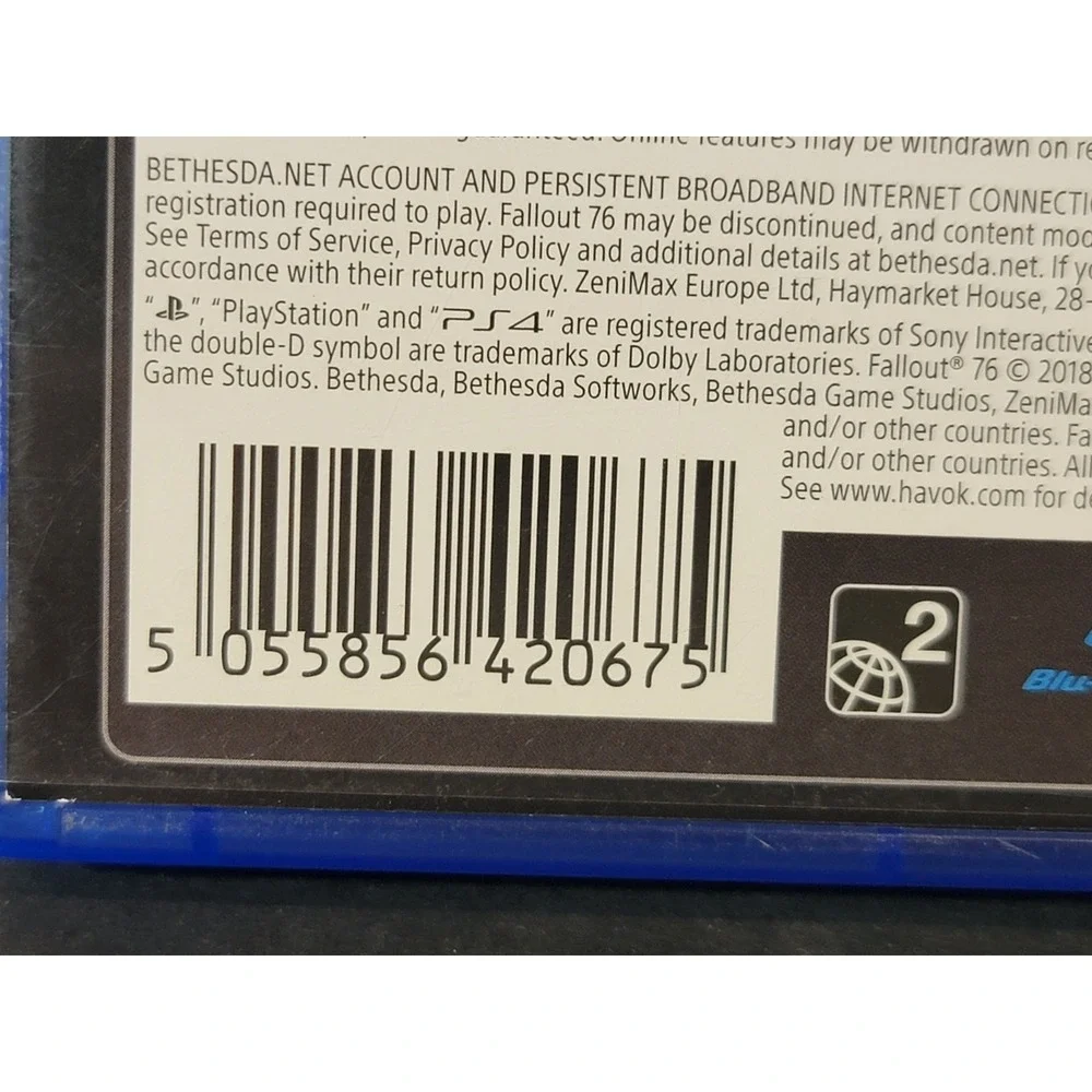 Fallout 76 PS4‎ Game Bethesda Playstation 4 Tested Complete
